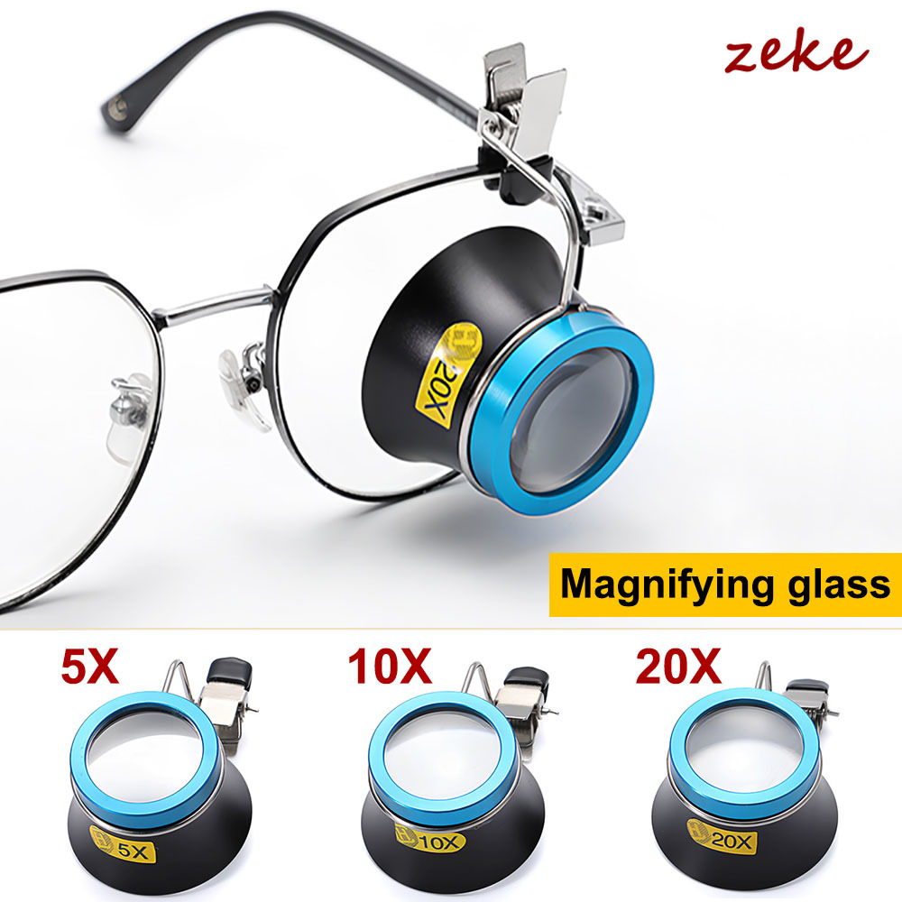 Eye Piece Magnifier - 20X 10X 5X Eyeglass Magnifier Clip-On