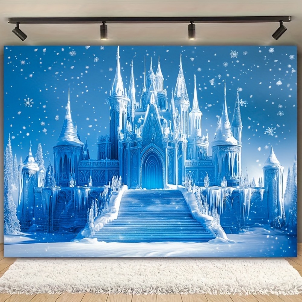 Photography Term - Frozen Inspired Winter Castle Backdrop -