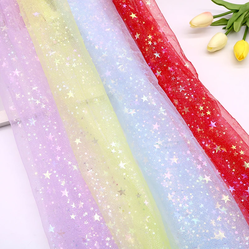 Photography Term - 50x150cm Iridescent Star Tulle Fabric Wedding