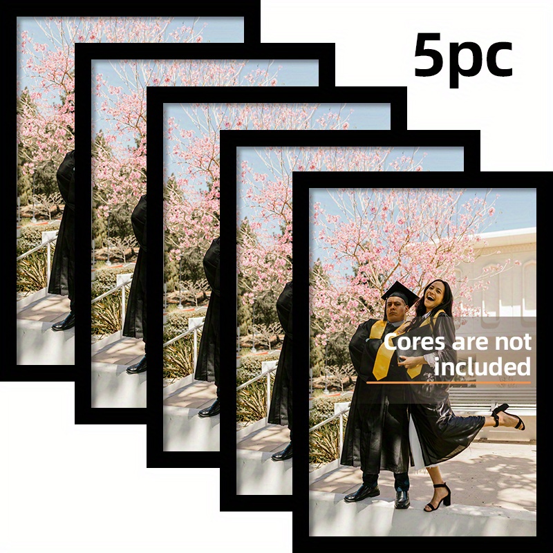 Photography Definition - 5-Piece Set A4 Black Wooden Photo