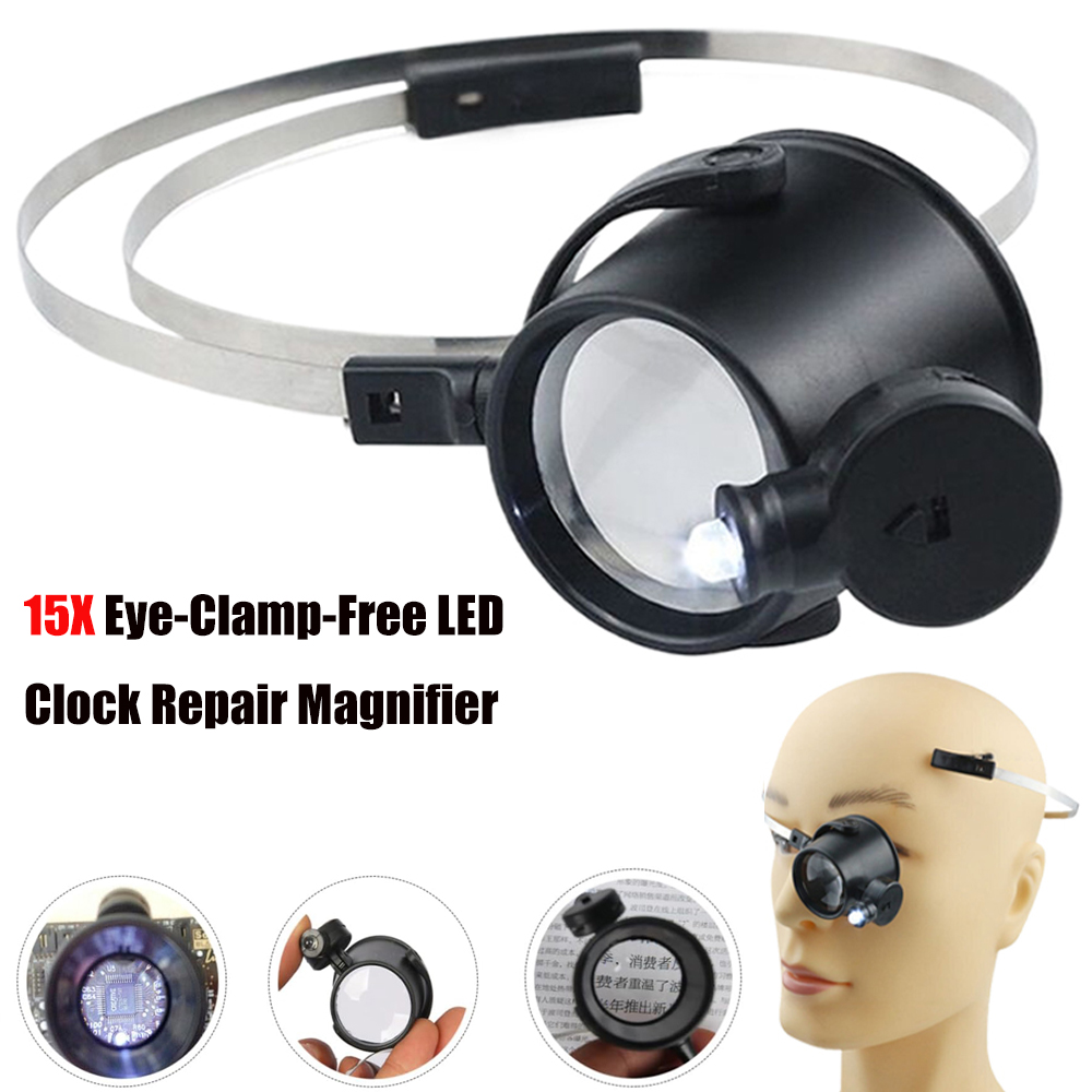 Eye Piece Magnifier - Portable 15X Loupe Lens Headband Magnifying