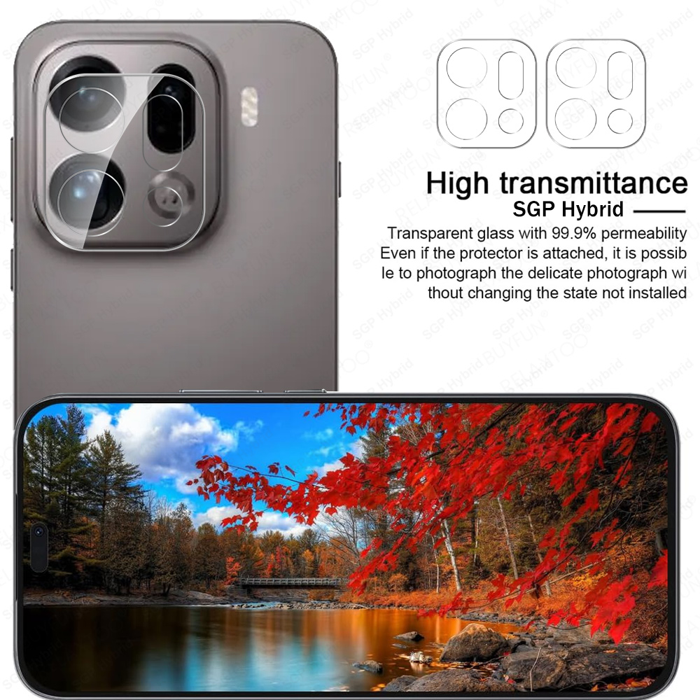 2Pcs 3D Clear Camera Glass Pro - Photography Kit Oppo Find X9 Pro review and price