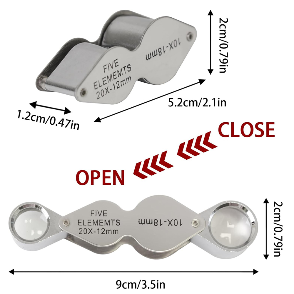 10X 20X Jewelers Loupe Pocket  - Eye Piece Magnifier review and price