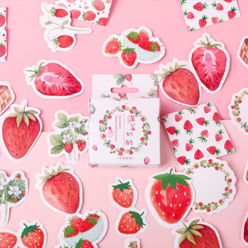 45Pcs Fruit Strawberry Box Sti - Photography Magazine review and price