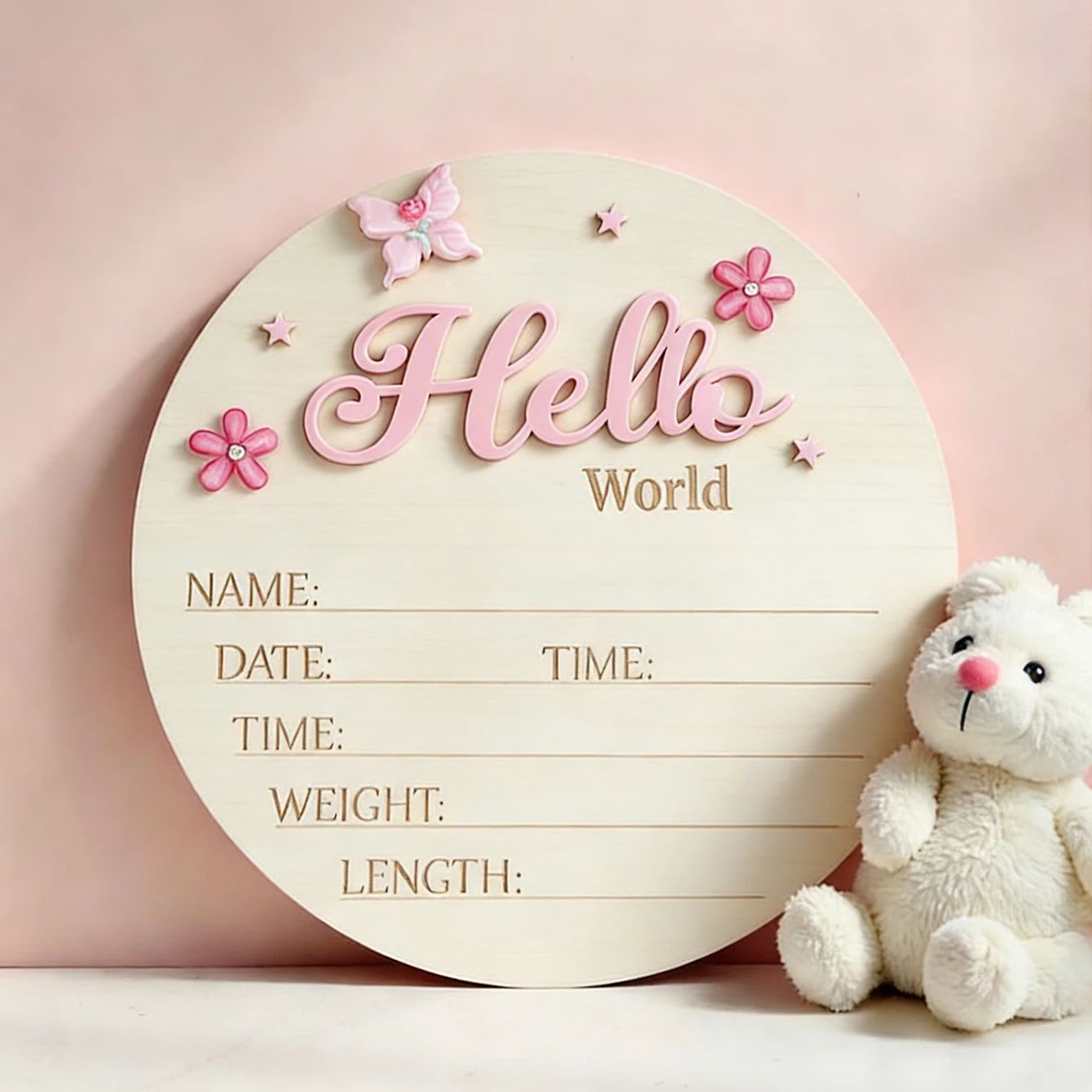 Ylsteed Pink Butterfly Hello W - Photography Prompt review and price