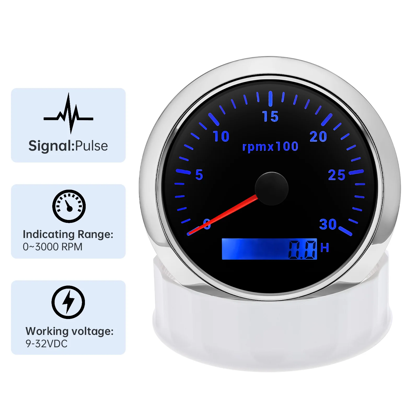 85MM Tachometer with LCD Hour  - Light Meter Incident review and price