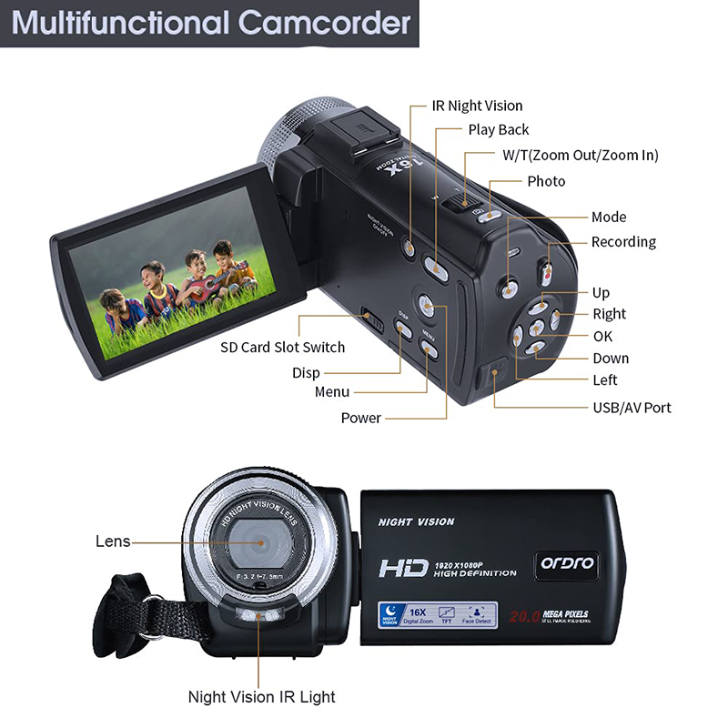 Ordro V12 Vlog Video Camera Di - Photography Prompt review and price