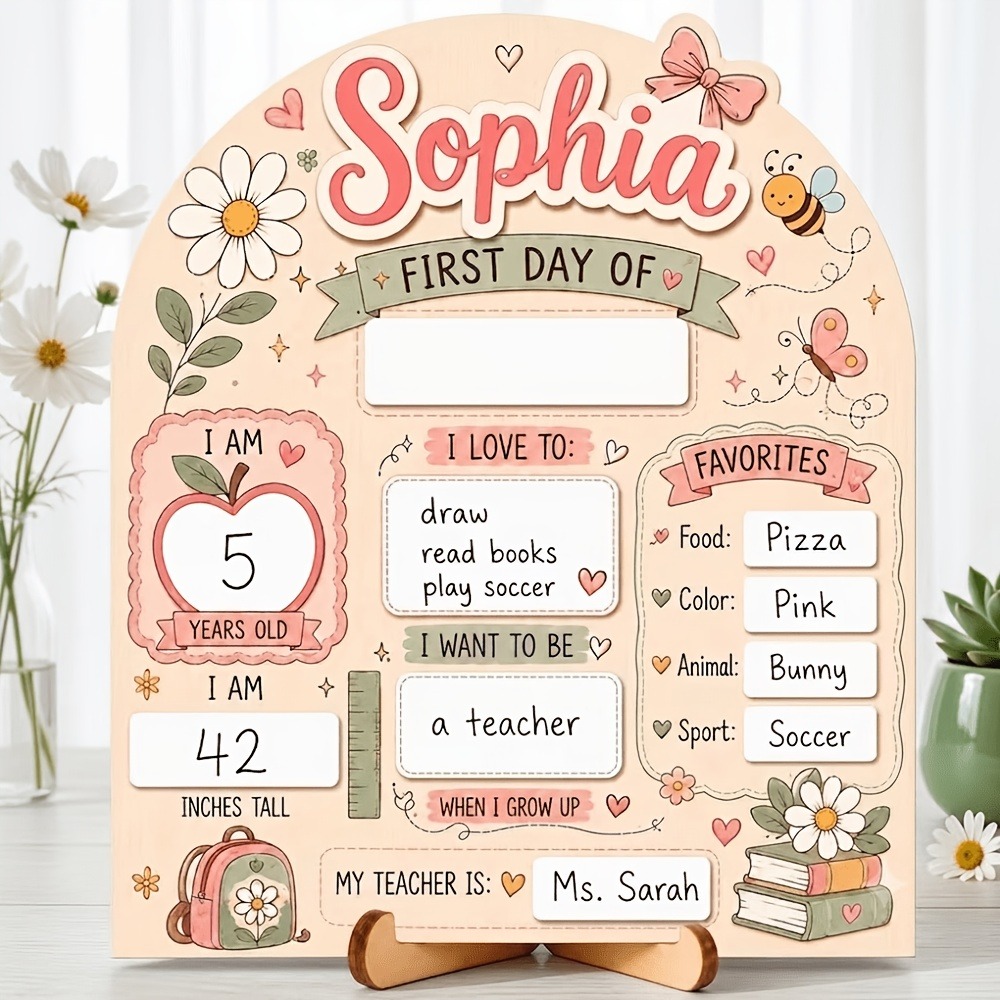 Custom Name First Day of Schoo - Photography Prompt review and price