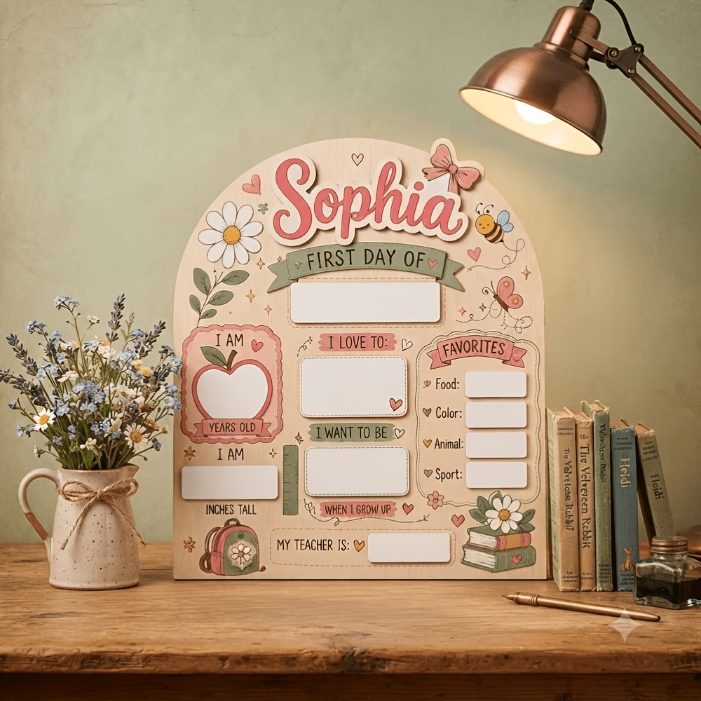 Custom Name First Day of Schoo - Photography Prompt review and price