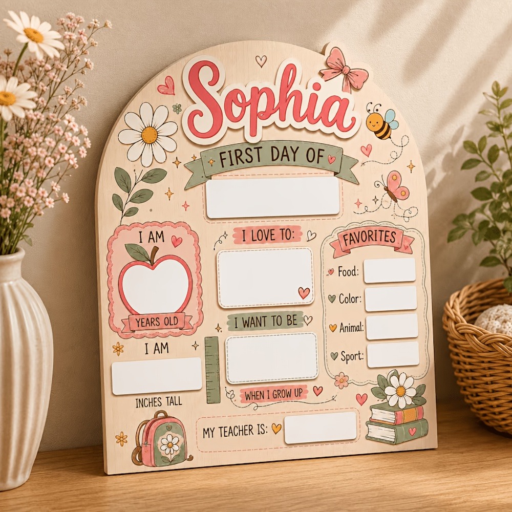 Custom Name First Day of Schoo - Photography Prompt review and price