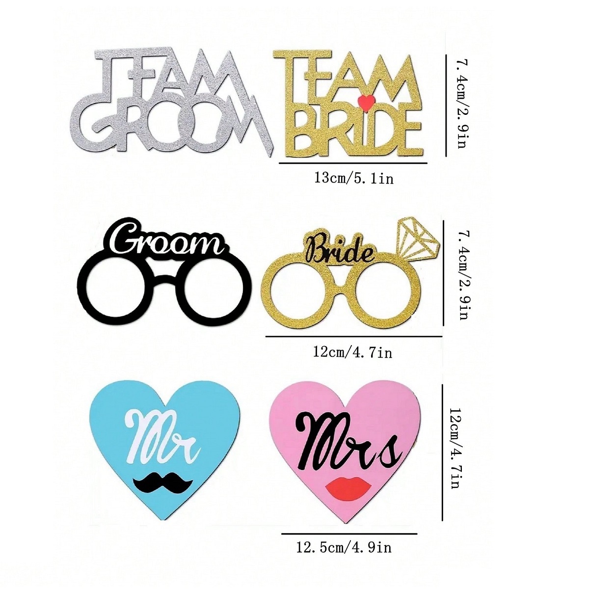 53pcs Wedding Photo Booth Prop - Photography Prompt review and price