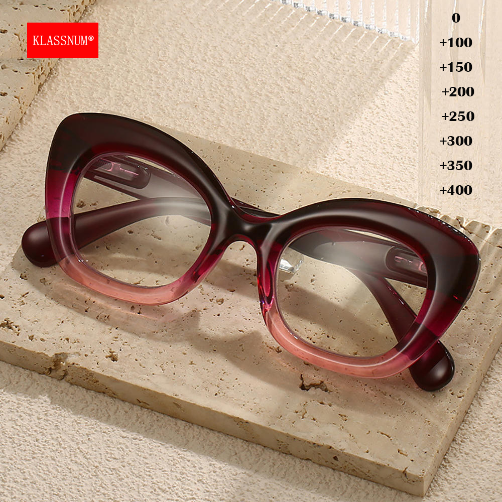 KLASSNUM Trendy Bold Lines Cat - Eye Piece Magnifier review and price